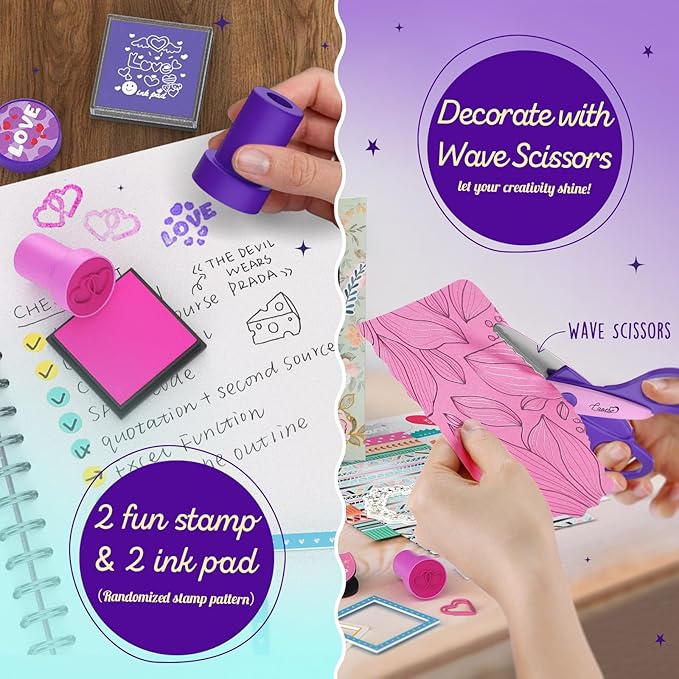 LAOESE 2-Pack DIY Journal Kit for Girls - Birthday Easter Gifts for Girls 8 9 10 11 12 13 14 Years Old - Arts & Crafts for Teen Girl Gifts Trendy Stuff - Scrapbook & Diary Supplies Toys Set