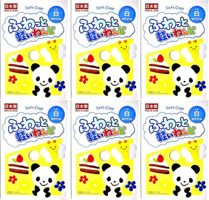 YACHIYO DAISO Soft Clay Lightweight Fluffy Packs (6 Set, White)