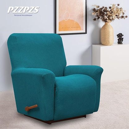 Recliner Chair Cover Lazy Boy Recliner Covers Recliner Covers for Recliner Chair 1 Piece Furniture Protector Prevent wear and pet Hair（Recliner,Peacock Blue）