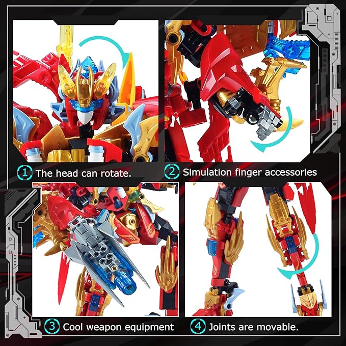 Mech Sets 2in1 Building Blocks，Transforming Robot Building Kits with Vermilion Bird Model，Christmas Birthday Gift for Adults Kids Boys Ages 8 9 10 11 12 13 14+（531 Pieces） (Vermilion Bird)