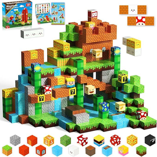 Magnetic Blocks-100PCS Magnetic Toy Set Magnetic Building Blocks, STEM Montessori Sensory Toys for Toddlers Kids Boys Girls Ages 3 4 5 6 7 8 9 10 Christmas Birthday Gifts Boys