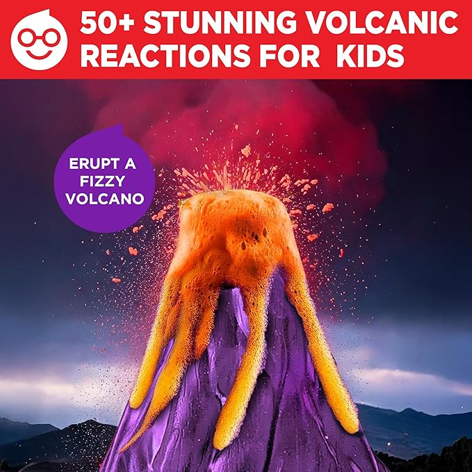 Doctor Jupiter Volcano Science Kit for Kids Ages 8-9-10-11-12-13-14 | Birthday Gift Ideas for Boys & Girls 8+ Years Old | STEM Toy with 50+ Experiments | Learning & Educational Kits