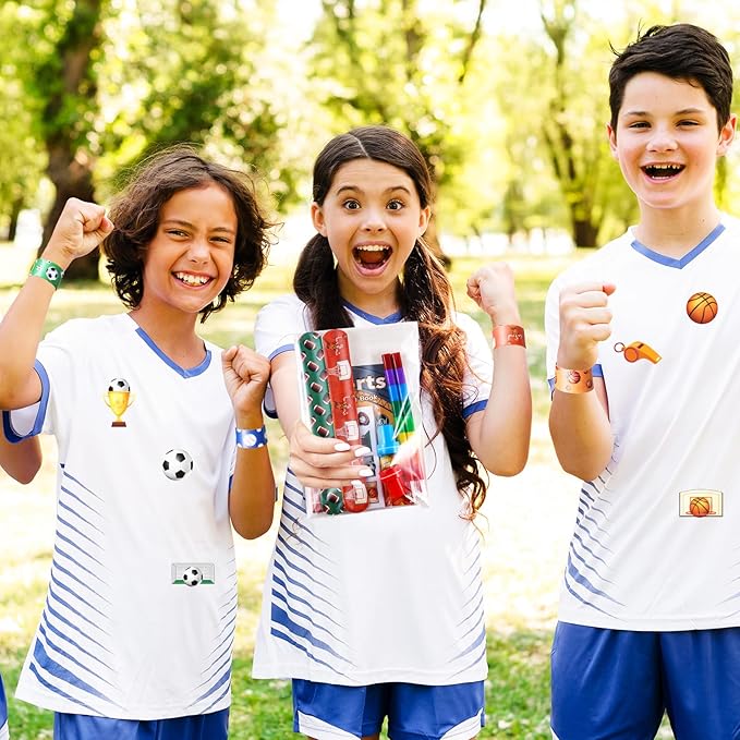 BenLouis 96Pcs Sports Party Favors Football Basketball Soccer Baseball Party Coloring Books Set Bulk for Kids Sports Themed Party Team Gift Goodie Bag Fillers School Classroom games Rewards