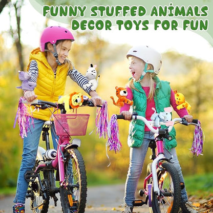 Aoriher 6 Pcs Stuffed Forest Animal Slap Bracelets Bulk 6 Inch Jungle Animals Plush Slap Bracelets Cute Stuffed Animal Slap Bracelets Gifts for Valentine Birthday Baby Shower Party Favor Decorations