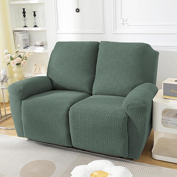NORTHERN BROTHERS Loveseat Recliner Cover, Reclining Loveseat Covers, Love Seat Recliner Cover, Recliner Sofa Covers 2 Seater, Light Green