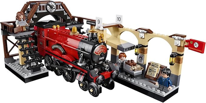LEGO Harry Potter Hogwarts Express 75955 Toy Train Building Set includes Model Train and Harry Potter Minifigures Hermione Granger and Ron Weasley (801 Pieces)