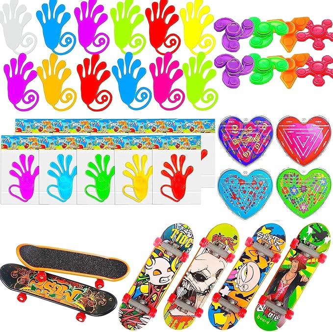 114 Pcs Party Favors for Kids 3-5 4-8 8-12, Fidget Toys, Treasure Box Toys for Classroom, Pinata Filler, Goodie Bag Stuffers, Treasure Chest, Prize Box Toys, Classroom Prizes, Carnival Prizes