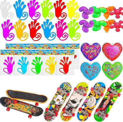 114 Pcs Party Favors for Kids 3-5 4-8 8-12, Fidget Toys, Treasure Box Toys for Classroom, Pinata Filler, Goodie Bag Stuffers, Treasure Chest, Prize Box Toys, Classroom Prizes, Carnival Prizes