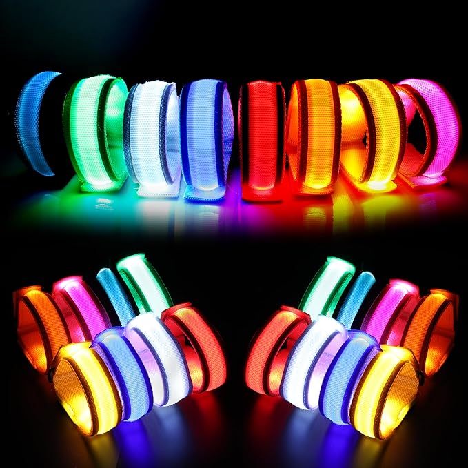 KIRALUMI 24 PCS LED Glow Bracelets, Light Up Bracelets for Kids Adults - Glow in The Dark Party Bracelets Favors Supplies for Christmas, Concerts, Festivals, Game Prizes, Sports, Rave Accessories.
