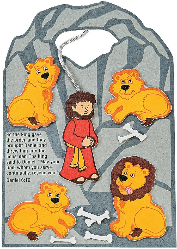 Fun Express Daniel Cast to Lions Den Ck-12 - Crafts for Kids and Fun Home Activities - VBS Vacation Bible School Supplies/Decor
