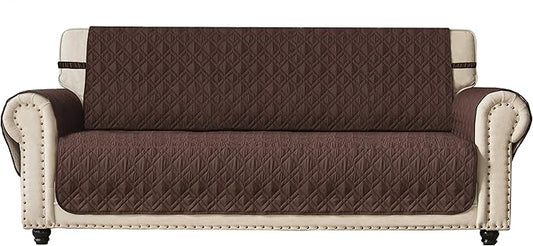 Ameritex Couch Sofa Slipcover 100% Waterproof Nonslip Quilted Furniture Protector Slipcover for Dogs, Children, Pets Sofa Slipcover Machine Washable (Chocolate, 78")