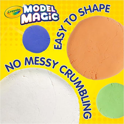 Crayola Model Magic White, 4‑Pack (8 oz Each), Air‑Dry Modeling Material for Kids, Soft Sculpting & Craft Clay Alternative, Reusable Art Material, Ages 3+