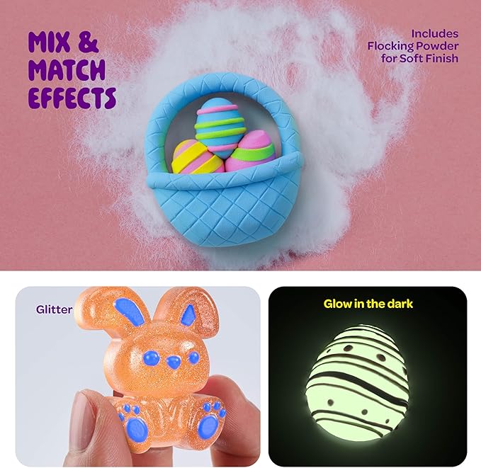 Easter Taba Squishy Making Kit for Kids - Squishies Easter Crafts Activities - 6 7 8 9 10 11 12 Year Old Birthday Gift - Craft Kits for Girls Ages 8-12 - Kid Toys for Ages 5-7 - Cool Arts & Crafts