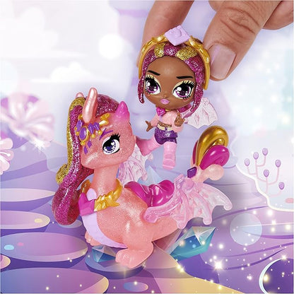 Hatchimals Pixies Riders, Crystal Charlotte Pixie and Draggle Glider Set with Mystery Feature