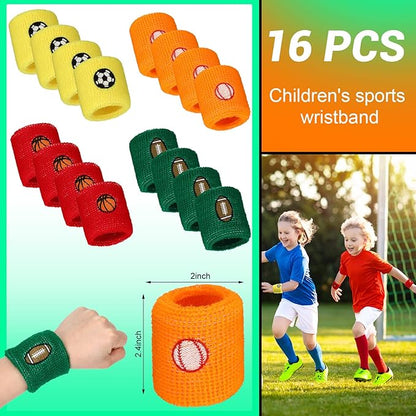 Junkin 162 Pcs Sport Party Favors Sport Party Goodie Bag Fillers Small Sports Balls Sport Wristband Keychains Stickers Bracelet Whistle for Sports Themed Birthday Party Supplies Decoration (Chic)