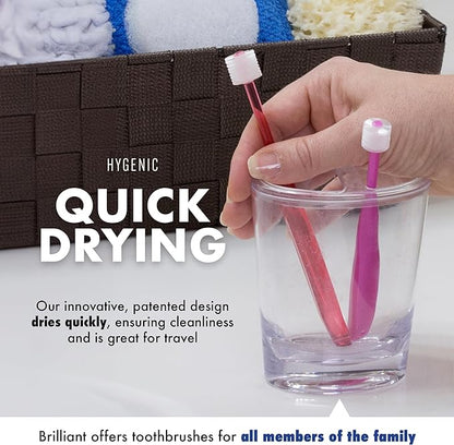 Brilliant Oral Care Child Toothbrush with Soft Bristles and Round Head, for a Kid Approved, Easy to Use All-Around Clean Mouth, Ages 2-5 Years, Lime, 1 Pack