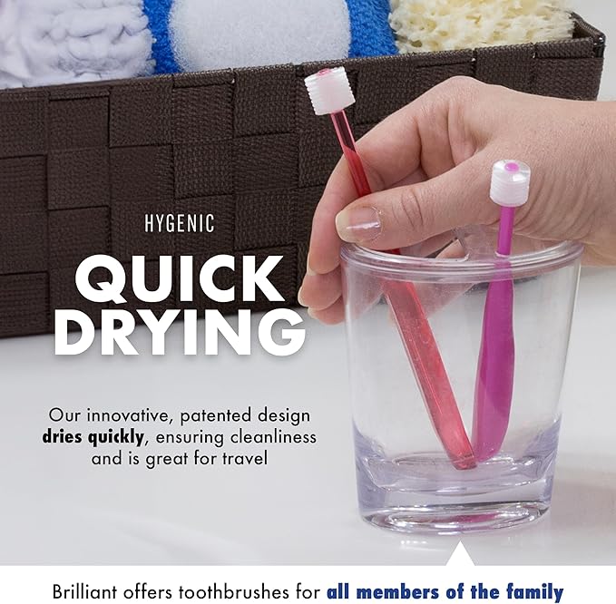 Brilliant Oral Care Child Toothbrush with Soft Bristles and Round Head, for a Kid Approved, Easy to Use All-Around Clean Mouth, Ages 2-5 Years, Lime, 3 Pack