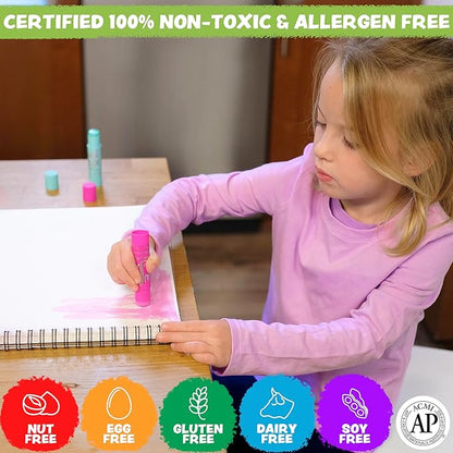 Kwik Stix Solid Tempera Paint Sticks – 12 Pack of Red – Same Color Washable, Quick Dry (90 Seconds), ASTM Certified, Non-Toxic, Allergen-Free Kids & Toddler Art Supplies for Home, School & Crafts