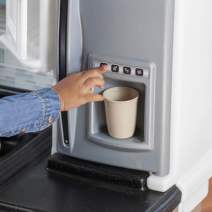 Step2 Lifestyle Dream Kids Kitchen Playset, Indoor/Outdoor Kitchenette, Interactive Play with Lights and Sounds, Made of Durable Plastic, 37 Piece Toy Accessories, Toddlers 2+ Years Old, Gray