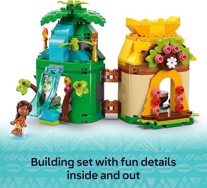 LEGO Disney Moana's Island Fun Building Toy Playset - Princess Moana Toy for Kids, Girls and Boys, Ages 5+ - with 2 Disney Micro-Dolls and Pua Animal Figure - Gift Idea for Birthdays - 43260