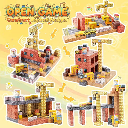 Magnetic Building Blocks for Kids, Magnetic Tiles Build Cubes Game, 100PCS STEM Educational Magnet Toys, Ideal Gift for Toddlers Boys Girls Grandkids Christmas Birthday