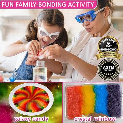 Jim&Gloria Girls Science Kits for Kids 5 7 8 12 Year Old Birthday Gift Ideas, Learning Educational Toy, Stem Toys Chemistry Experiments, DIY Volcano Project Set, Easter Gifts for Kids