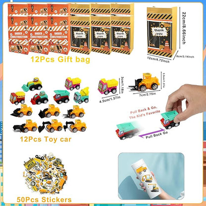 Construction Party Favors – Construction Party Bags Goodie Bag Stuffers Construction Themed Party Supplies for Kids, Birthday Party & Classroom Rewards for Boys and Girls