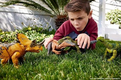 Mattel Jurassic World Wild Roar Dinosaur Toy with Sound & Attack Move, Irritator Posable Action Figure, 11 inches Long