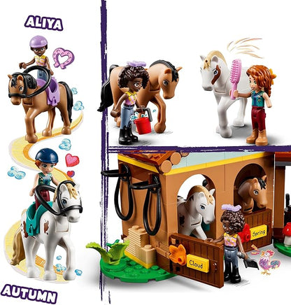Lego Friends Autumn’s Horse Stable 41745 Building Toy, Role-Play Fun for Kids Ages 7+, with 2 Mini-Dolls and 2 Horses, Carriage and Riding Accessories, A Gift Birthday Gift for Kids Who Love Horses