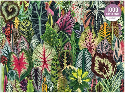 Galison Houseplant Jungle 1000 Piece Jigsaw Puzzle for Adults – Plant Jigsaw Puzzle with Mix of Succulents & Other Household Plants – Fun Indoor Activity, Multicolor