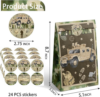 camouflage Party Favor Bags Army Goodie Bags Army Party Favors for Kids camo Birthday Party Supplies