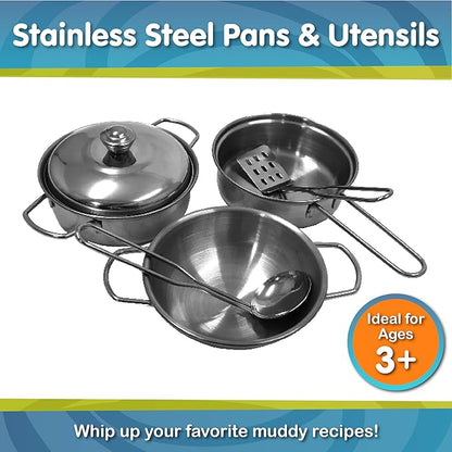 Splash & Play Happy Chef Mud Wooden Mudd Kitchen,93.5 x 40 x 12.5 cm