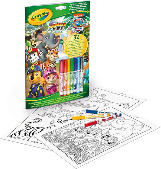 Crayola Paw Patrol Coloring & Activity Pad, 32 Pages & 7 Markers
