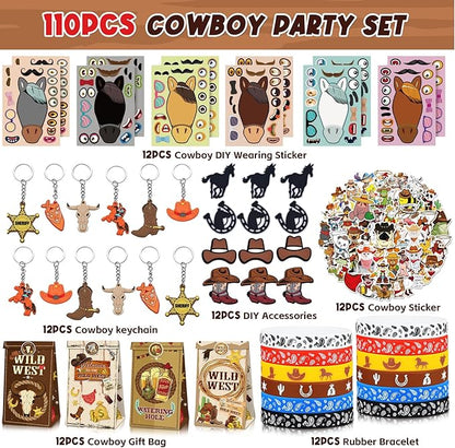 Cowboy My First Rodeo Party Favors, Horses Themed Party Bags for Kids Birthday Party Decorations