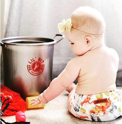 Lil' Bit Boiling Co. Kids Louisiana Shrimp & Fixins Toy Food Kitchen Set for Children - Toy Shrimp Set with Potatoes, Corn, and Mesh Bag