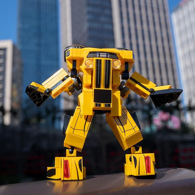 Racing Car Building Block Set. Racing Car Building Blocks for Kids and Adults (Yellow)