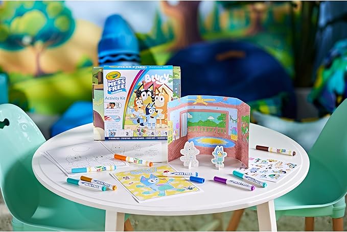 Crayola Color Wonder Bluey Activity Kit, Mess Free Coloring for Toddlers, Gifts for Kids, Art Set for Kids, Plane Essential, Bluey Toys, 3+
