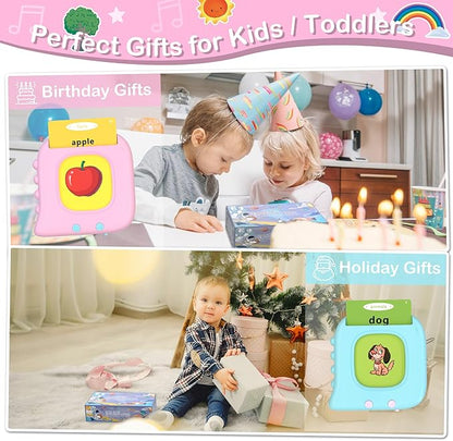 Pocket Speech for Toddlers, Talking Flash Cards for Toddlers with 510 Words, Educational Toys for 2 3 4 5 Year Old, Autism Sensory Toys, Educational Montessori Toys for Kids, Birthday Gifts for Girl