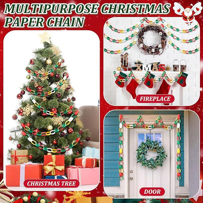 Lincia 600 Sheet Paper Chain Garland Strips 1x8 Inch with Double Sided Tape, DIY Construction Paper Chains for Birthday Wedding Holiday Party Decorations, Crafts Supplies (Primary Colors)