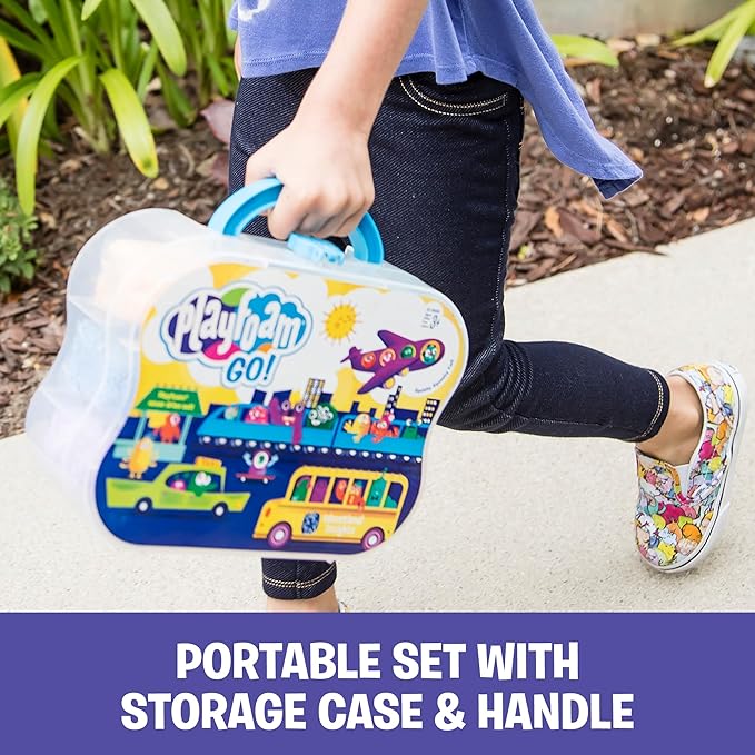 Educational Insights Playfoam Go - Sensory Toys and Squishy Fidget Toys for Kids, Squishy Foam Blocks, Non Sticky Dough Travel Set, Sensory Bin Filler and Classroom Tools, Gifts for Ages 3 and Up