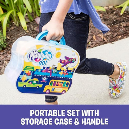 Educational Insights Playfoam Go - Sensory Toys and Squishy Fidget Toys for Kids, Squishy Foam Blocks, Non Sticky Dough Travel Set, Sensory Bin Filler and Classroom Tools, Gifts for Ages 3 and Up