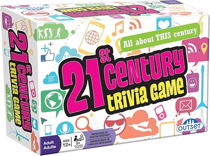 Outset Media 21st Century Trivia Game - Party Game - Family Game - Travel Game - Fun and Easy to Play - 1200 Trivia Questions - for 2 or More Players - Ages 12+