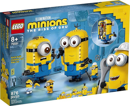 Lego Minions: The Rise of Gru: Brick-Built Minions and Their Lair (75551) Building Set for Kids, Great Birthday Present for Kids Who Love Minions, Kevin, Bob and Stuart (876 Pieces)
