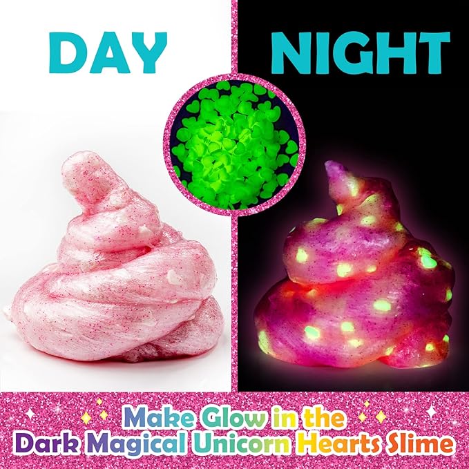 Original Stationery Unicorn Glow-in-The-Dark Slime Kit for Girls Ages 7–12, DIY Slime Making Set with 25+ Mix-Ins & Activator, Fun Creative Craft Activity, Birthday Gift for Kids