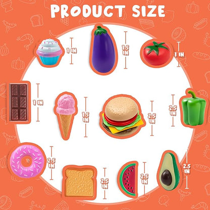 Joyin 50 Piece Set of Kitchen Toys, Dinnerware, Dummy Fruits, Vegetables, Plastic Accessories for Children Educational Learning Toy, Role Play Gift