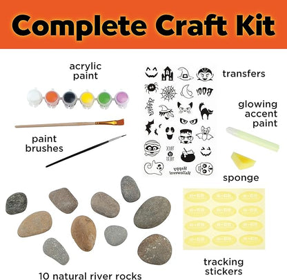 Creativity for Kids Hide and Seek Halloween Rock Painting Kit - Halloween Crafts for Kids Ages 6-8 for Kids, Kids Crafts