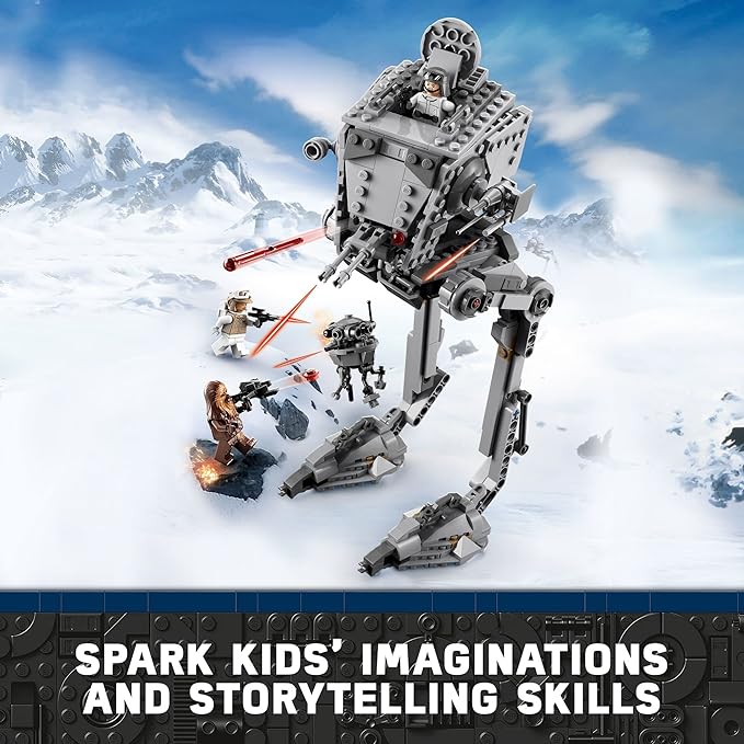 LEGO Star Wars Hoth at-ST Walker Building Toy for Kids with Chewbacca Minifigure and Droid Figure, The Empire Strikes Back Model, Star Wars Fan Gift, 75322