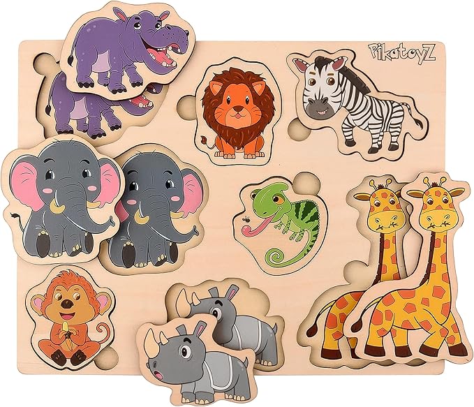 Wooden Puzzles for Toddlers 1-3 (Jungle)