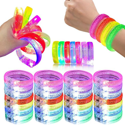 112pcs Glow Bracelets Glow in The Dark Party Supplies Bracelets Toys for Kids Birthday Halloween Christmas Party Favors