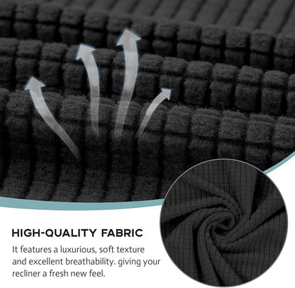 Recliner Chair Cover Lazy Boy Recliner Covers Recliner Covers for Recliner Chair 1 Piece Furniture Protector Prevent wear and pet Hair（Recliner,Black）